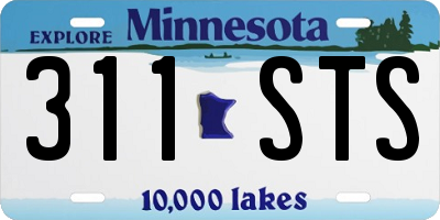 MN license plate 311STS
