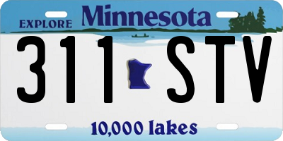 MN license plate 311STV