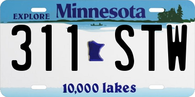 MN license plate 311STW