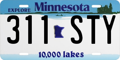MN license plate 311STY