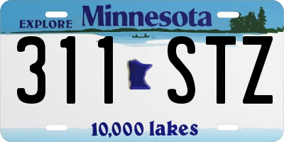 MN license plate 311STZ