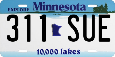 MN license plate 311SUE