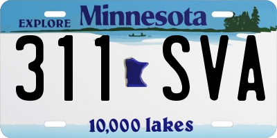 MN license plate 311SVA