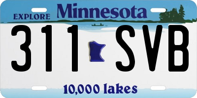 MN license plate 311SVB