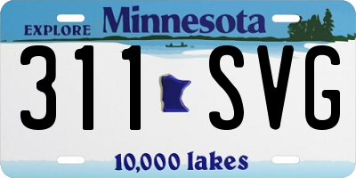 MN license plate 311SVG