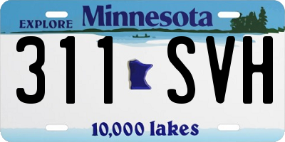 MN license plate 311SVH
