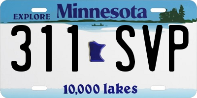 MN license plate 311SVP