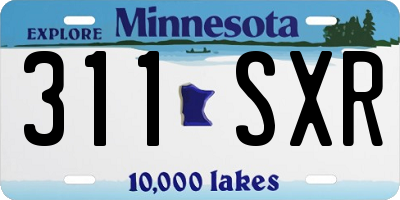 MN license plate 311SXR