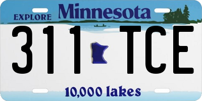 MN license plate 311TCE