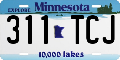 MN license plate 311TCJ