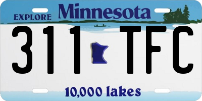 MN license plate 311TFC