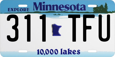 MN license plate 311TFU