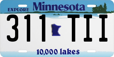 MN license plate 311TII