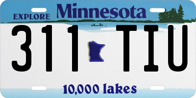 MN license plate 311TIU