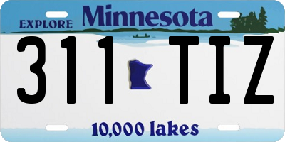 MN license plate 311TIZ
