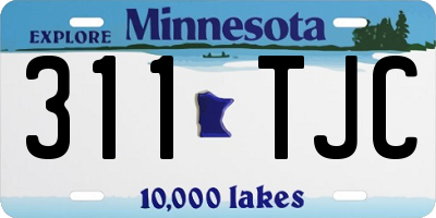 MN license plate 311TJC