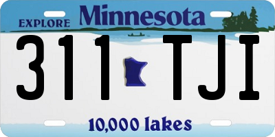 MN license plate 311TJI