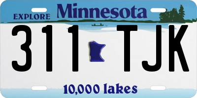 MN license plate 311TJK