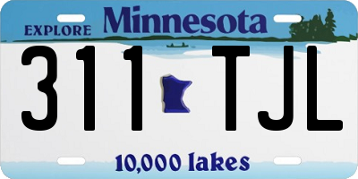 MN license plate 311TJL