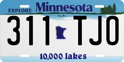 MN license plate 311TJO