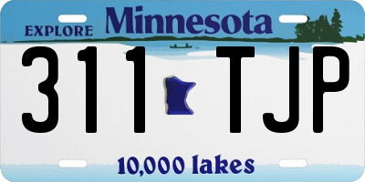 MN license plate 311TJP