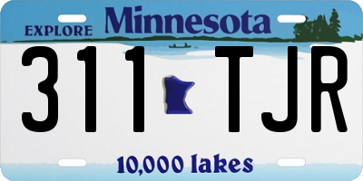 MN license plate 311TJR