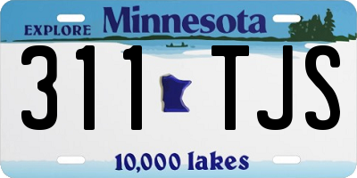 MN license plate 311TJS
