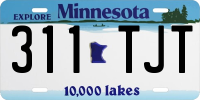 MN license plate 311TJT