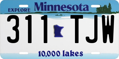 MN license plate 311TJW