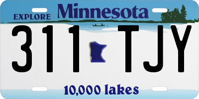 MN license plate 311TJY