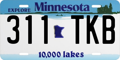MN license plate 311TKB