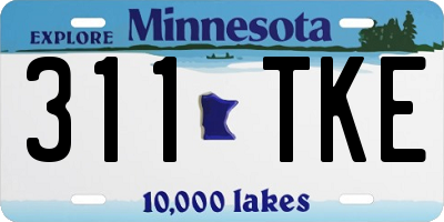 MN license plate 311TKE