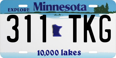 MN license plate 311TKG
