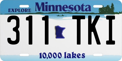 MN license plate 311TKI