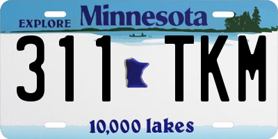 MN license plate 311TKM