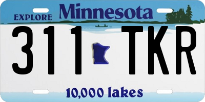 MN license plate 311TKR