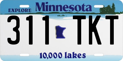 MN license plate 311TKT