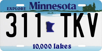 MN license plate 311TKV