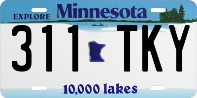 MN license plate 311TKY