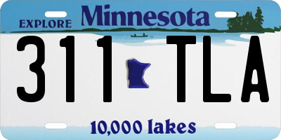 MN license plate 311TLA