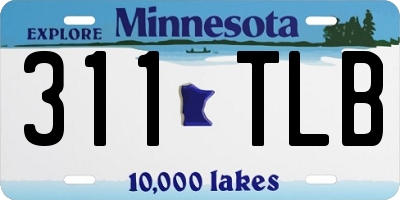 MN license plate 311TLB