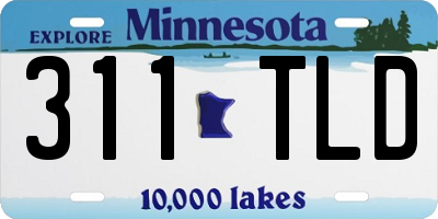 MN license plate 311TLD
