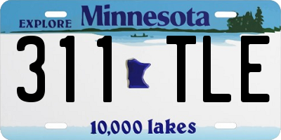 MN license plate 311TLE