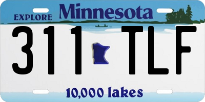 MN license plate 311TLF