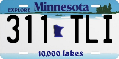 MN license plate 311TLI