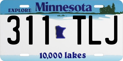 MN license plate 311TLJ