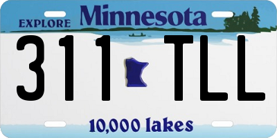 MN license plate 311TLL