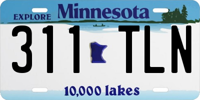 MN license plate 311TLN