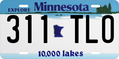 MN license plate 311TLO
