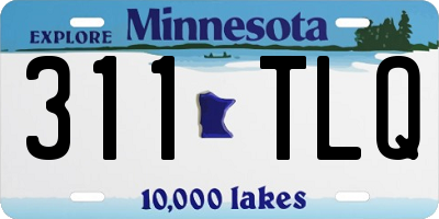 MN license plate 311TLQ